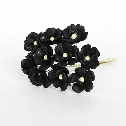 Букет цветов вишни средний "Черный", 2 см, 10 шт (Craft)