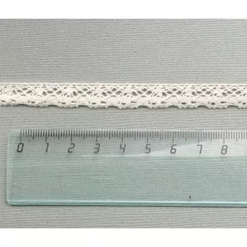 Кружево вязаное, цвет бежевый, ширина 1,1 см, длина 90 см (Hobby and You)