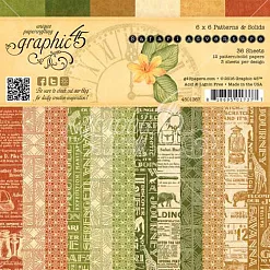 Набор бумаги 15х15 см "Safari adventure", 36 листов (Graphic 45)