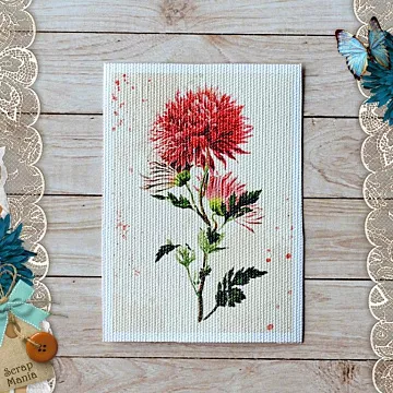 Тканевая карточка "Летняя феерия. Астра" (ScrapMania)