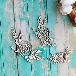 Набор украшений из чипборда "Розочки" (ScrapКрым) Набор украшений из чипборда "Розочки" (ScrapКрым)