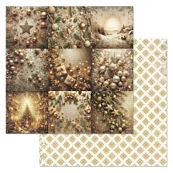 Бумага "Золотой Новый Год. Карточки" (ScrapMania)