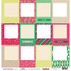 Бумага "Happy Holdays. Рамки" на английском (ScrapBerry's)