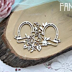 Украшение из чипборда "Две рамки с розами" (Fantasy)