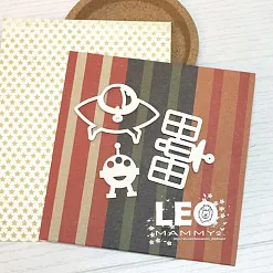 Набор украшений из чипборда "Космические аппараты" (LeoMammy)