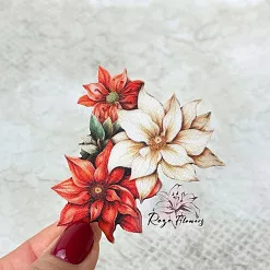 Набор высечек из ткани "Яркие цветы", 18 шт (RozeFlowers)