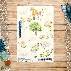 Набор наклеек А6 "Обнимая счастье. Молодожены" (ScrapMania) Набор наклеек А6 "Обнимая счастье. Молодожены" (ScrapMania)