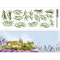 Лист с картинками 10х30 см "Лавандовый вечер. Зелень" (ScrapMania)