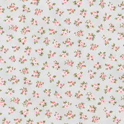 Отрез ткани 50х55 см "Мини-розочки на сером" (Peppy)
