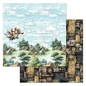 Бумага "Лукоморье. Змей Горыныч" (ScrapMania)