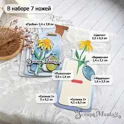 Нож "Склянка. Большая с арникой", 5х9,2 см (ScrapMania)