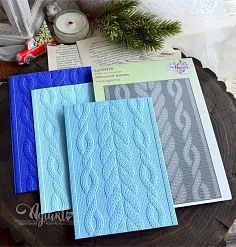 Папка для тиснения 17,5х12,2 см "Вязаный мотив 3D" (AgiArt) Папка для тиснения 17,5х12,2 см "Вязаный мотив 3D" (AgiArt)