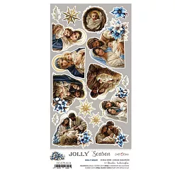 Бумага 15х30 см "Jolly season. Holly night. Для вырезания" (CraftO'clock)