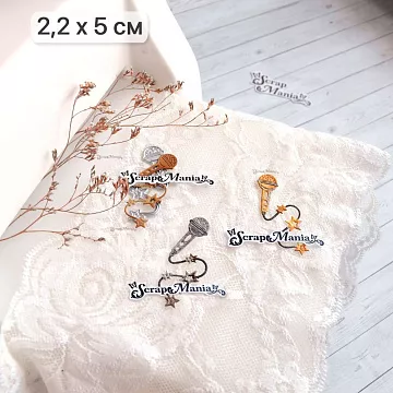 Нож "Музыка. Микрофон", 2,2х5 см (ScrapMania)