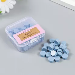 Сургуч в коробочке "Восьмигранник. Серо-синий", 75 шт (АртУзор) Сургуч в коробочке "Восьмигранник. Серо-синий", 75 шт (АртУзор)