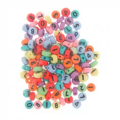 Набор бусин "Разноцветные цифры" Набор бусин "Разноцветные цифры"