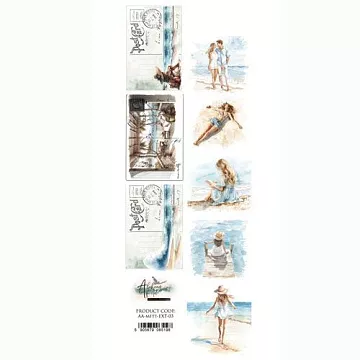 Бумага 6х30 см "Memories from the Trip 03. Для вырезания" (Alchemy of Art)