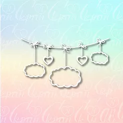 Чипборд "Подвеска с облачками" (LeoMammy)