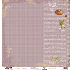 Бумага "Винтажные рецепты. Тыквенный суп" (MonaDesign)