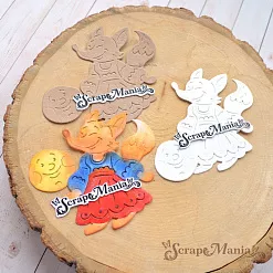 Нож "Русские сказки. Колобок и Лиса Патрикеевна", 6х7 см (ScrapMania)