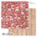 20х20 Бумага "Багряный винтаж. Дизайн 3" (ScrapMania)