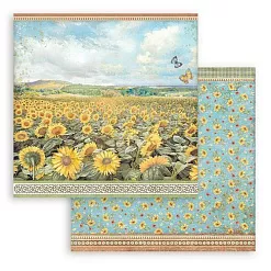 Набор бумаги 20х20 см "Sunflower art", 10 листов (Stamperia)