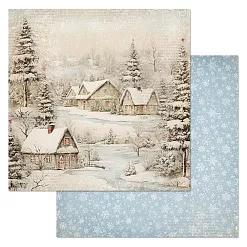 Набор бумаги 20х20 см "Сочельник", 12 листов (ScrapMania)