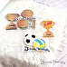 Нож "Школьная жизнь. Первенство по футболу", 3,5х4,5 см (ScrapMania)