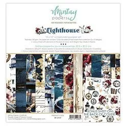 Набор бумаги 30х30 см "Lighthouse", 12 листов (Mintay) Набор бумаги 30х30 см "Lighthouse", 12 листов (Mintay)