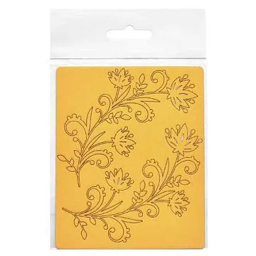 Набор бумажных высечек "Цветочные веточки", цвет золотой (Chipboards)