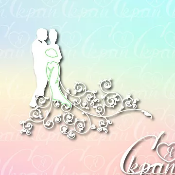 Чипборд "Свадебная пара 4", 12,2х10,2 см (LeoMammy)