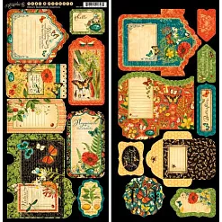 Набор высечек 15х30 см "Nature sketchbook. Этюды природы" (Graphic 45)