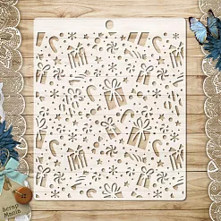 Трафарет 15х18 см "Снеговички. Подарки" (ScrapMania)
