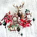 Набор высечек из ткани "Изумрудная сказка", 21 шт (RozeFlowers)