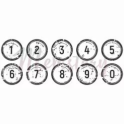 Штамп "Цифры в кружочках", 8,5х3 см (Memstory)