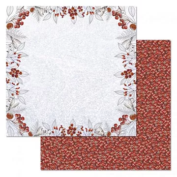 Бумага "Снежная клюква. Ягодная рамка" (ScrapMania)