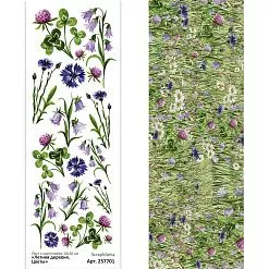 Лист с картинками 10х30 см "Летняя деревня. Цветы" (ScrapMania)