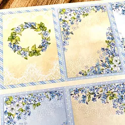 Бумага 15х15 см "Blossom Blue" (ScrapAndMe)