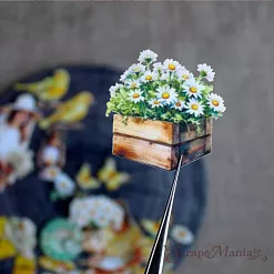 Набор высечек из ткани "Сезон ромашек", 28 шт (ScrapMania) Набор высечек из ткани "Сезон ромашек", 28 шт (ScrapMania)