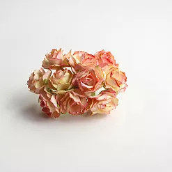 Букет кудрявых роз "Желтый с розовым", 10 шт (Craft)