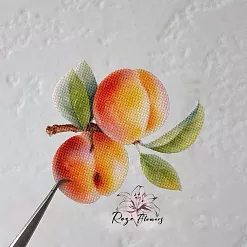 Набор высечек из ткани "Фруктовая корзина", 17 шт (RozeFlowers)