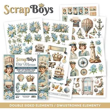 Набор бумаги 15х15 см "Old marina. Для вырезания", 24 листа (ScrapBoys)