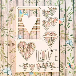 Набор украшений из чипборда "Love is..." (MonaDesign)