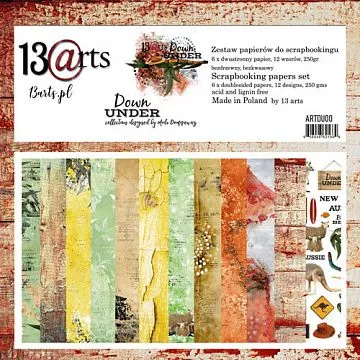Набор 30х30 см "Down under", 6 листов (13Arts)