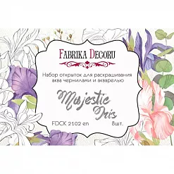 Набор текстурированных карточек "Majestic iris", на английском (Фабрика Декору)