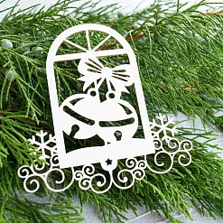 Чипборд "Окно с шариками", 9,2х9,4 см (LeoMammy) Чипборд "Окно с шариками", 9,2х9,4 см (LeoMammy)