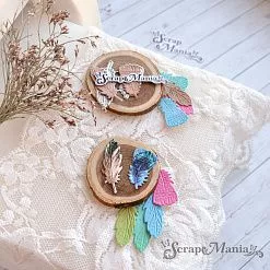 Нож "Пасха. Перышки", 1,4х3,5 см (ScrapMania)