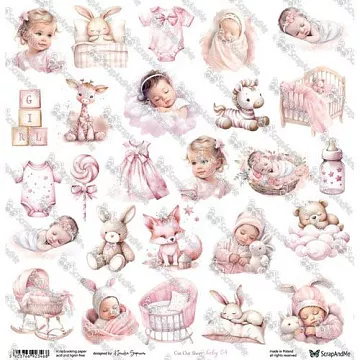 Бумага 30х30 см "Oh, Baby. Baby 04" (ScrapAndMe)