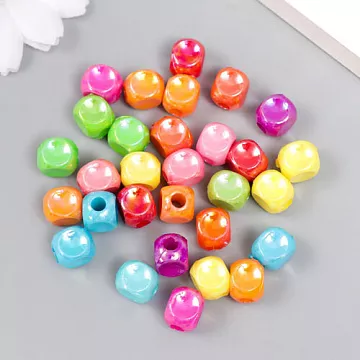 Набор бусин "Кубик перламутровый", 1х1 см, 30 шт (АртУзор)