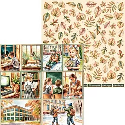 Бумага 30х30 см "Первый звонок. Карточки 2" (Scrapodelie) Бумага 30х30 см "Первый звонок. Карточки 2" (Scrapodelie)